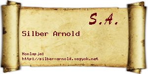 Silber Arnold névjegykártya