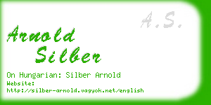 arnold silber business card